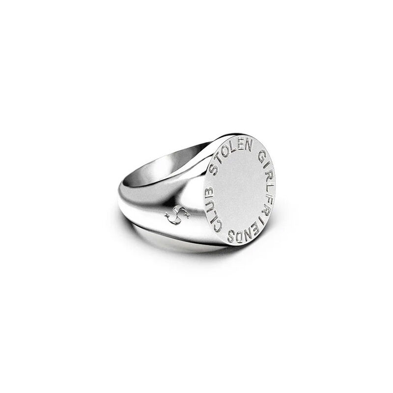 Stolen Girlfriends Club Text Logo Sovereign Ring image number 1